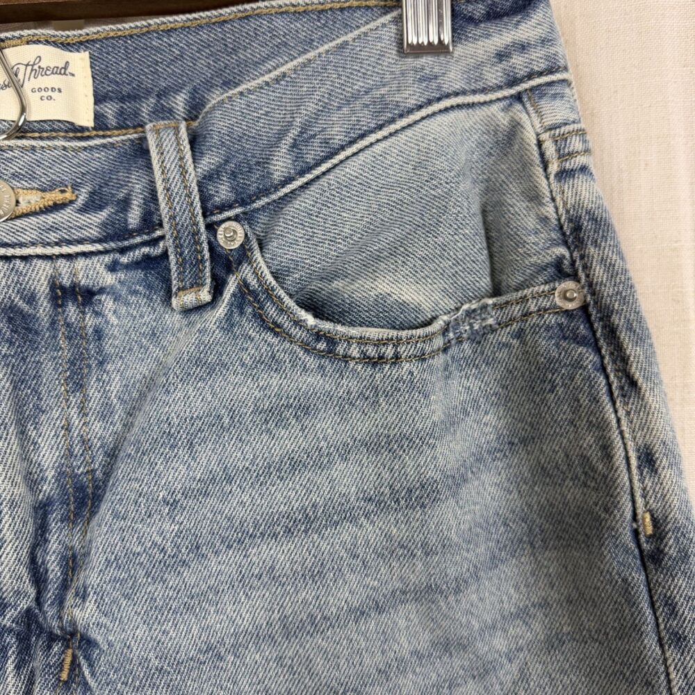 90s baggy de los 90 distressed light wash denim vintage inspired jeans 6 ripped - Picture 9 of 12